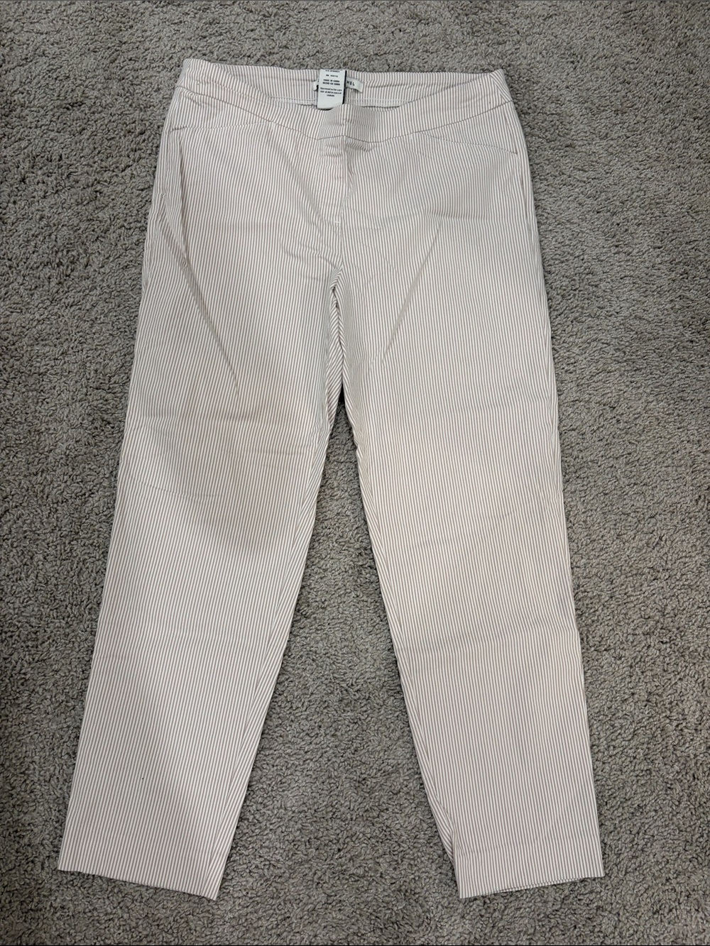 Zac & Rachel Light Beige Pinstripe Chinos